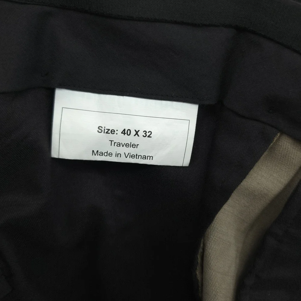 Jos A Bank Mens Traveler Pants Wool Blend Brown 40x32 Slim Fit Wrinkle Resistant